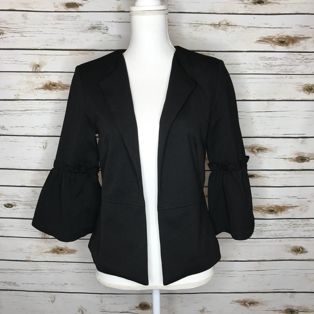 🌴NWT ASDS 3/4 Bell Sleeve Soft Black Jacket Sz M